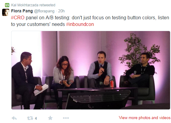 InboundCon Tweet