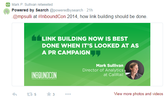 InboundCon Tweet