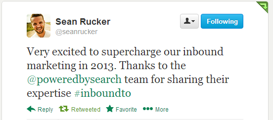 Sean Rucker, #InboundTO feedback