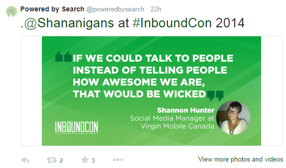 InboundCon Tweet