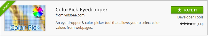 ColorPick chrome extension