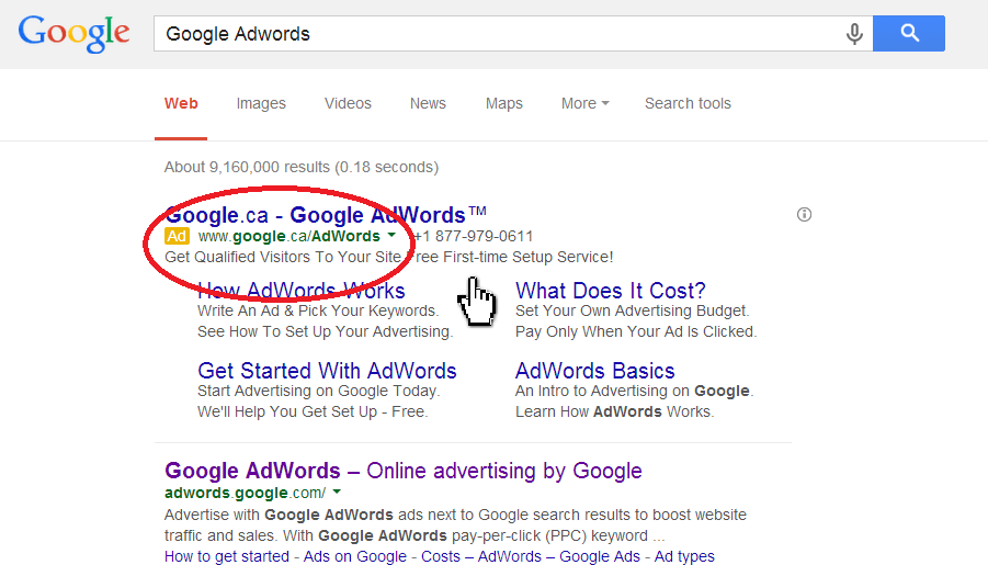 google adwords ad