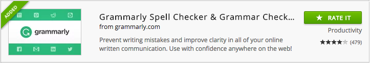 Grammerly chrome extension