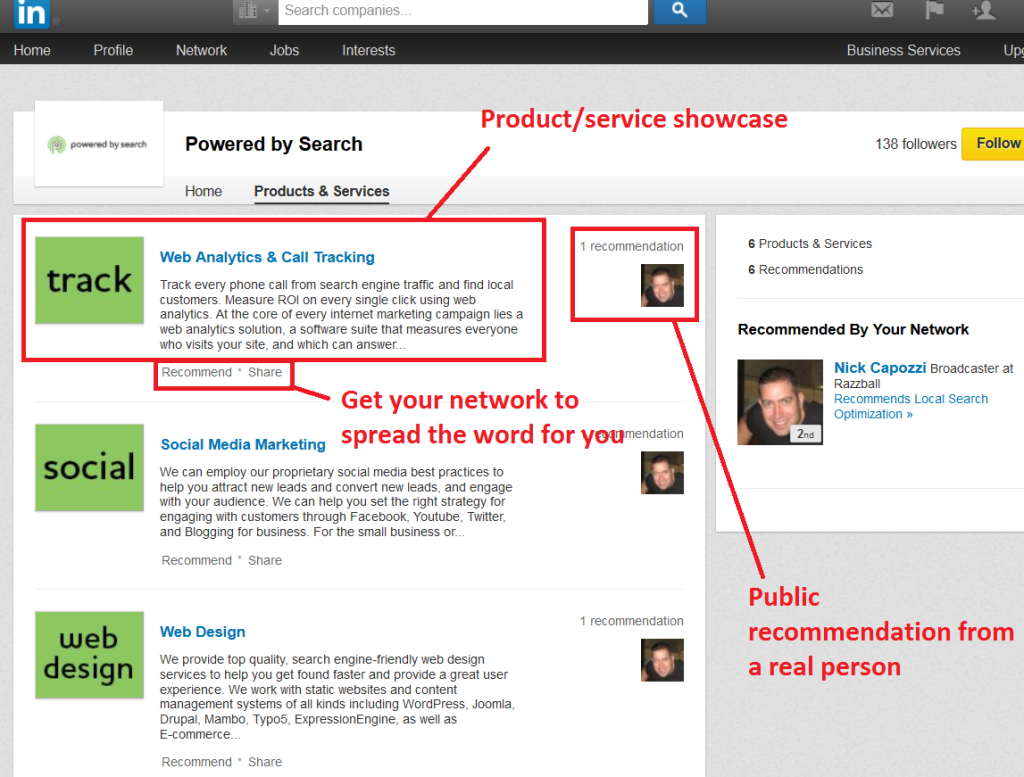 linkedin product showcase