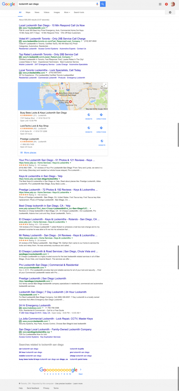 current example local search result