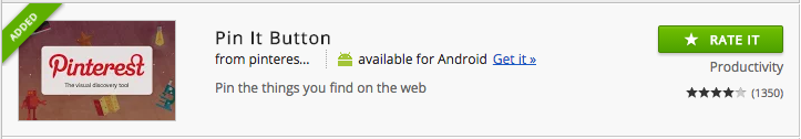 Pinterest chrome extension