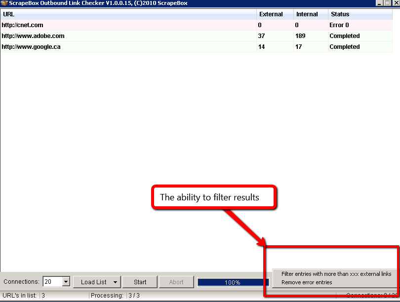 Outbound Link Checker