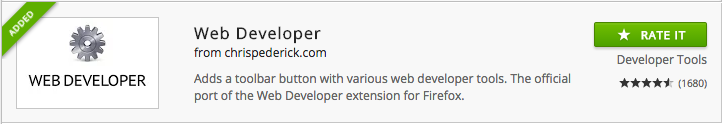 Web Developer chrome extension