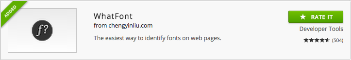 Whatfont chrome extension
