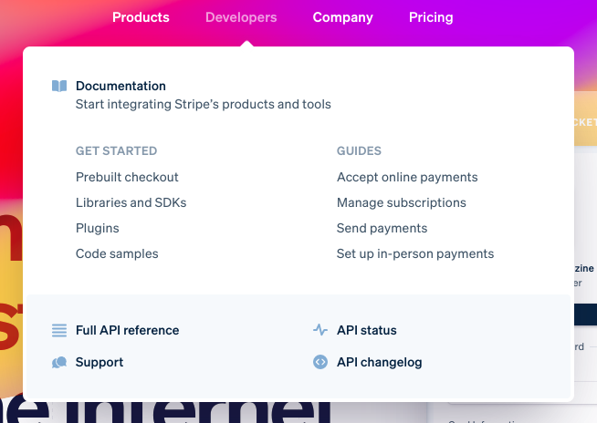 A preview of Stripe