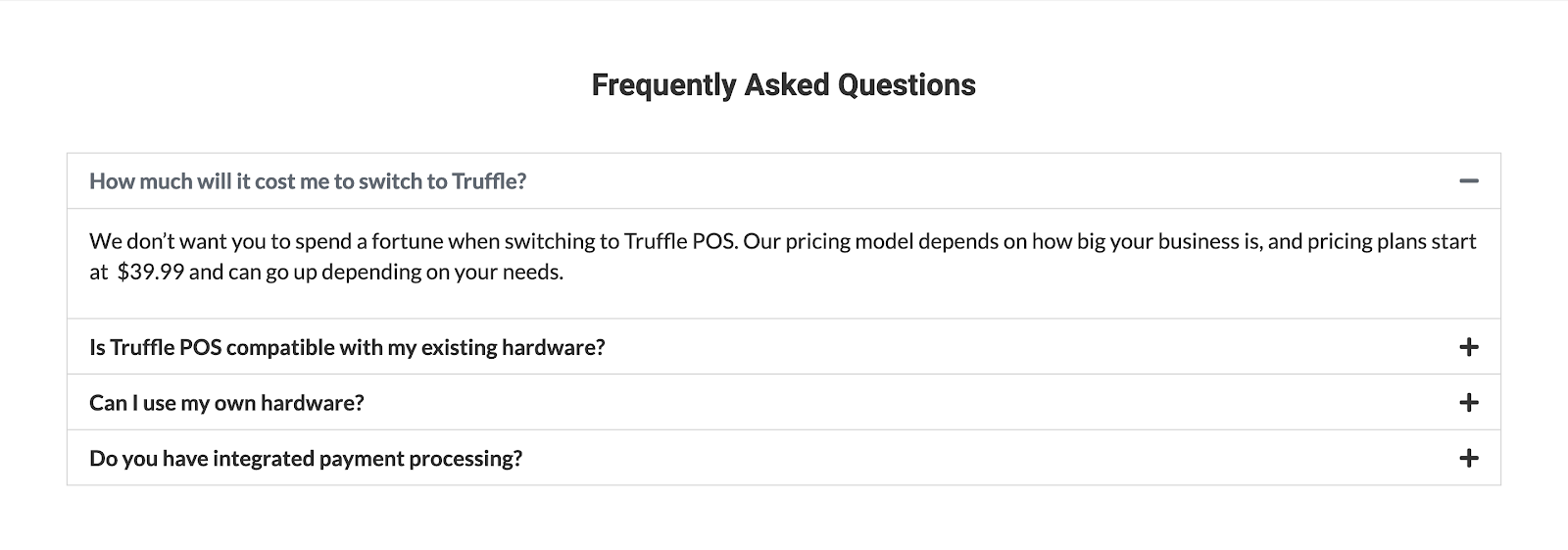 FAQ's about Truffle POS