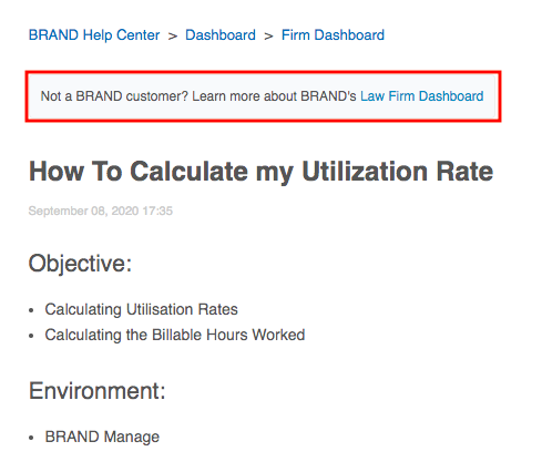 Preview of the CTA added before the "How to Calculate my Utilization Rate" piece.