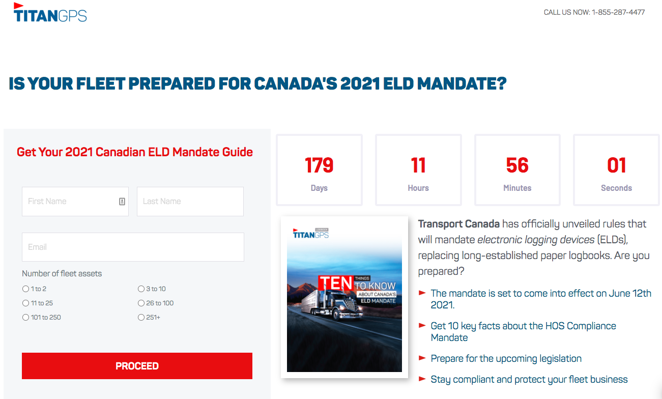 B2B SaaS Website Rebranding Playbook: Step by Step Guide Titan GPS: "Is your fleet prepared for Canada's 2021 ELD mandate?"