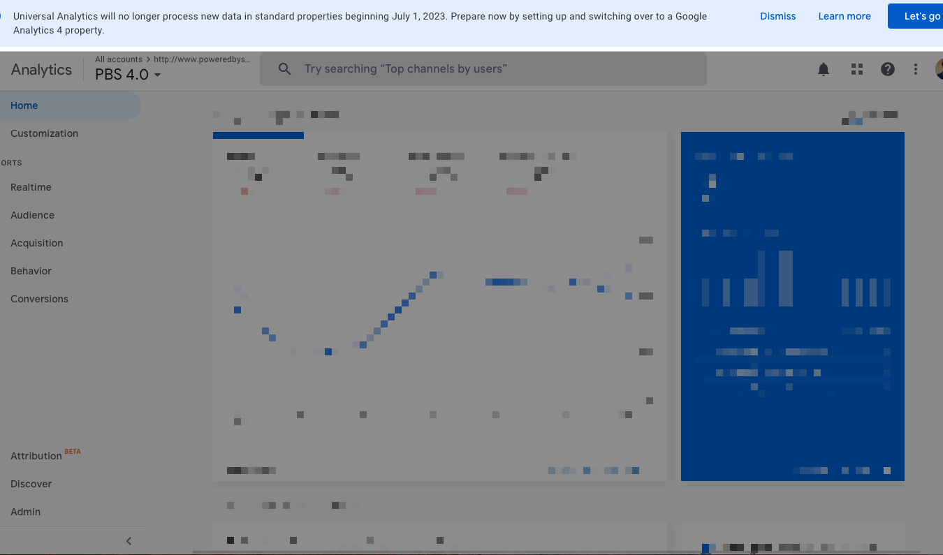 Google offers you to setup Google Analytics 4