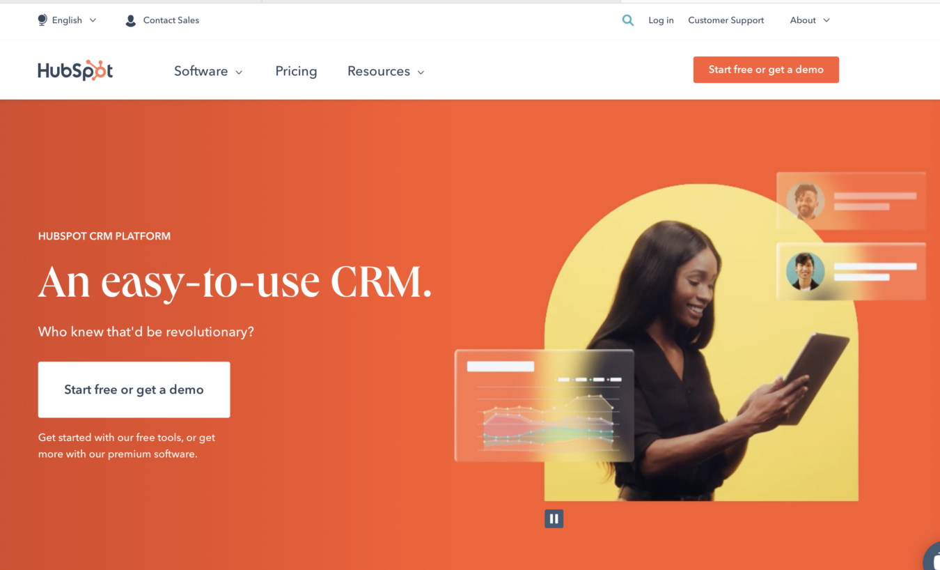 Hubspot landing page