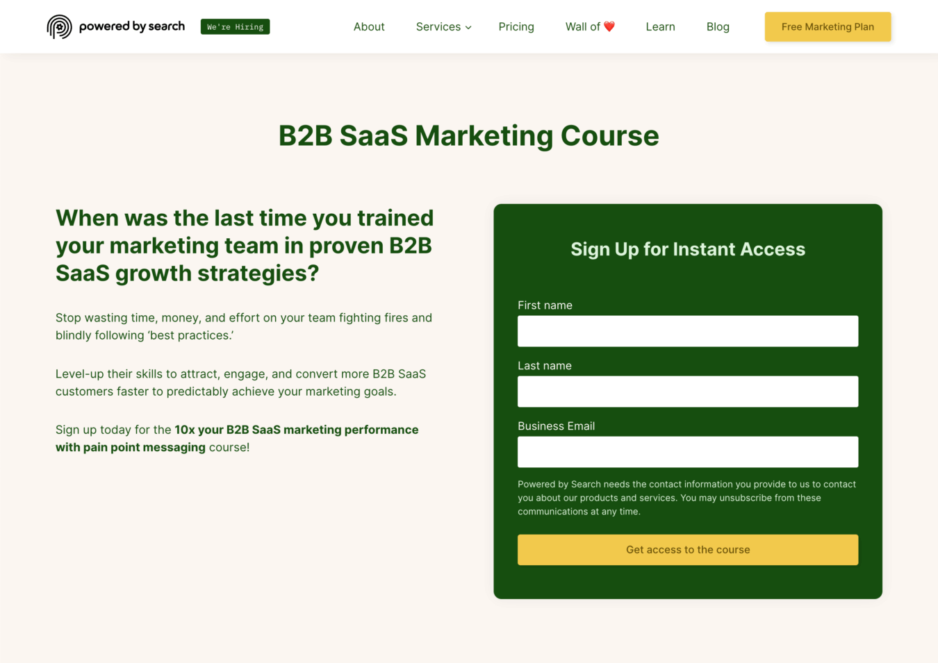 SaaS Marketing Courses to Level-Up Your Team powered by search 10x your b2b saas marketing performance with pain point messaging scaled